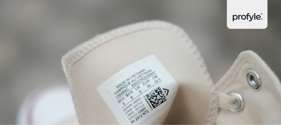An example of a QR code on a consumer product