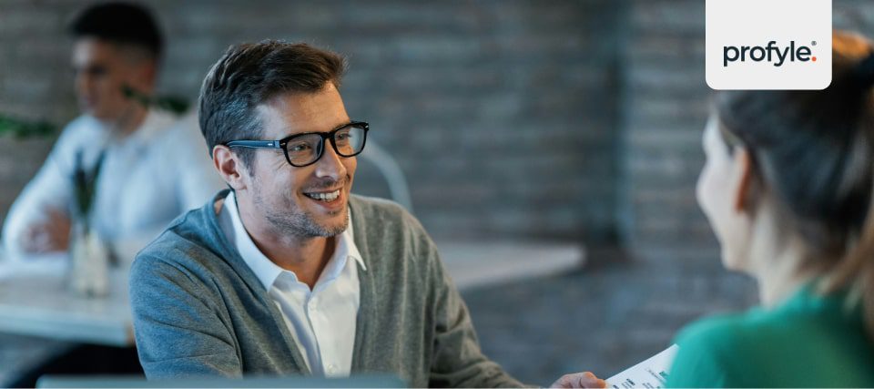 A salesman handling objections while closing a high-value deal