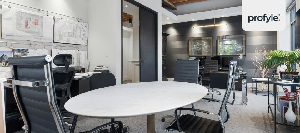 An interior of commercial real estate