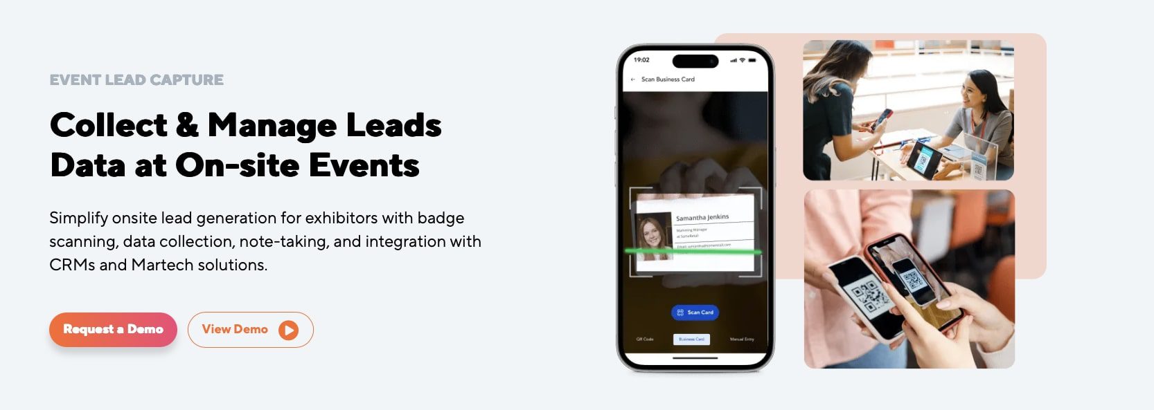 vFairs lead retrieval app