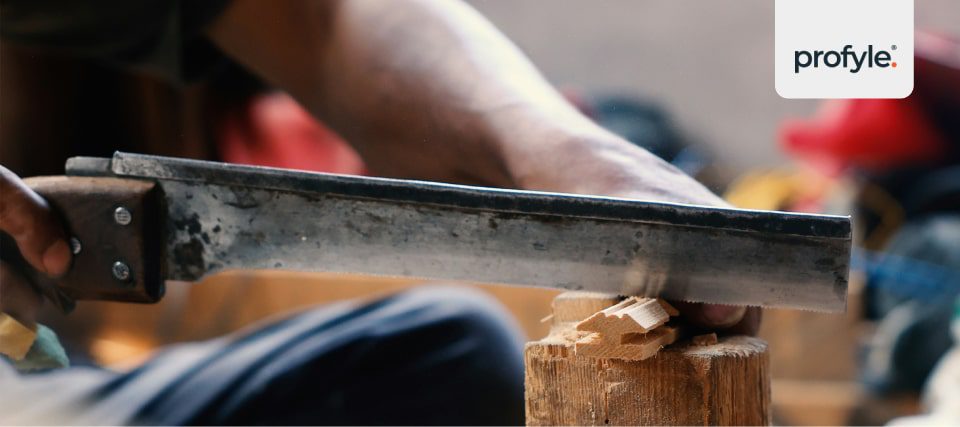 Local artisan working on a client business gift