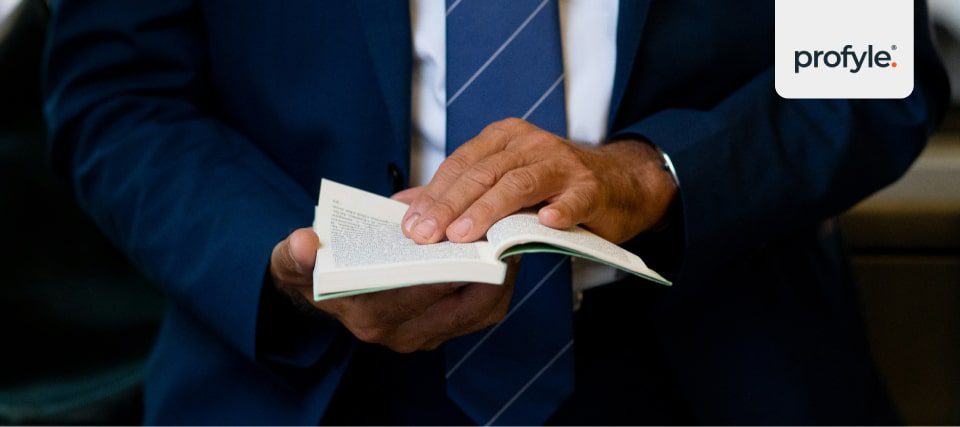 A man taking notes