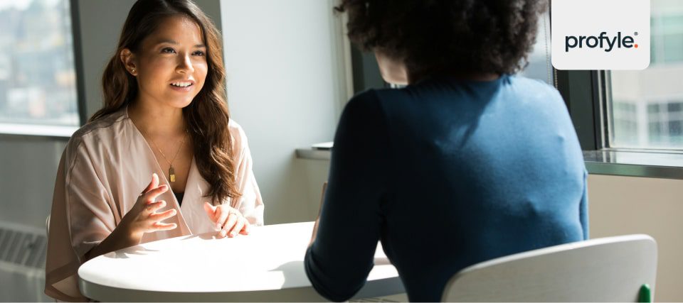 An one-on-one meeting