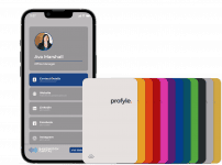 silver digital business card
